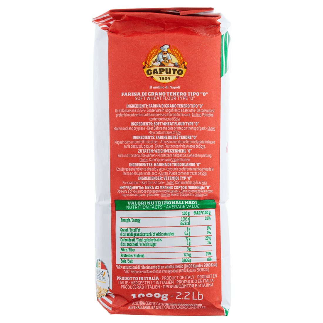 Mehl 100% Italienische Körner, Grano Nostrum Caputo 1 Kg