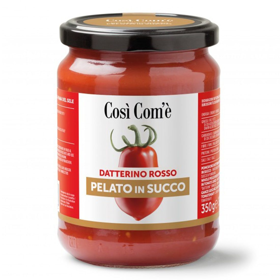 Geschälte rote Datterino-Tomaten in Juice As is 350g