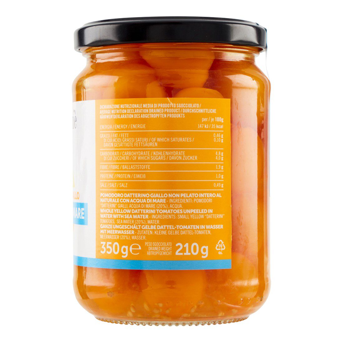 Gelber Datterino in Meerwasser mit 350 g 350