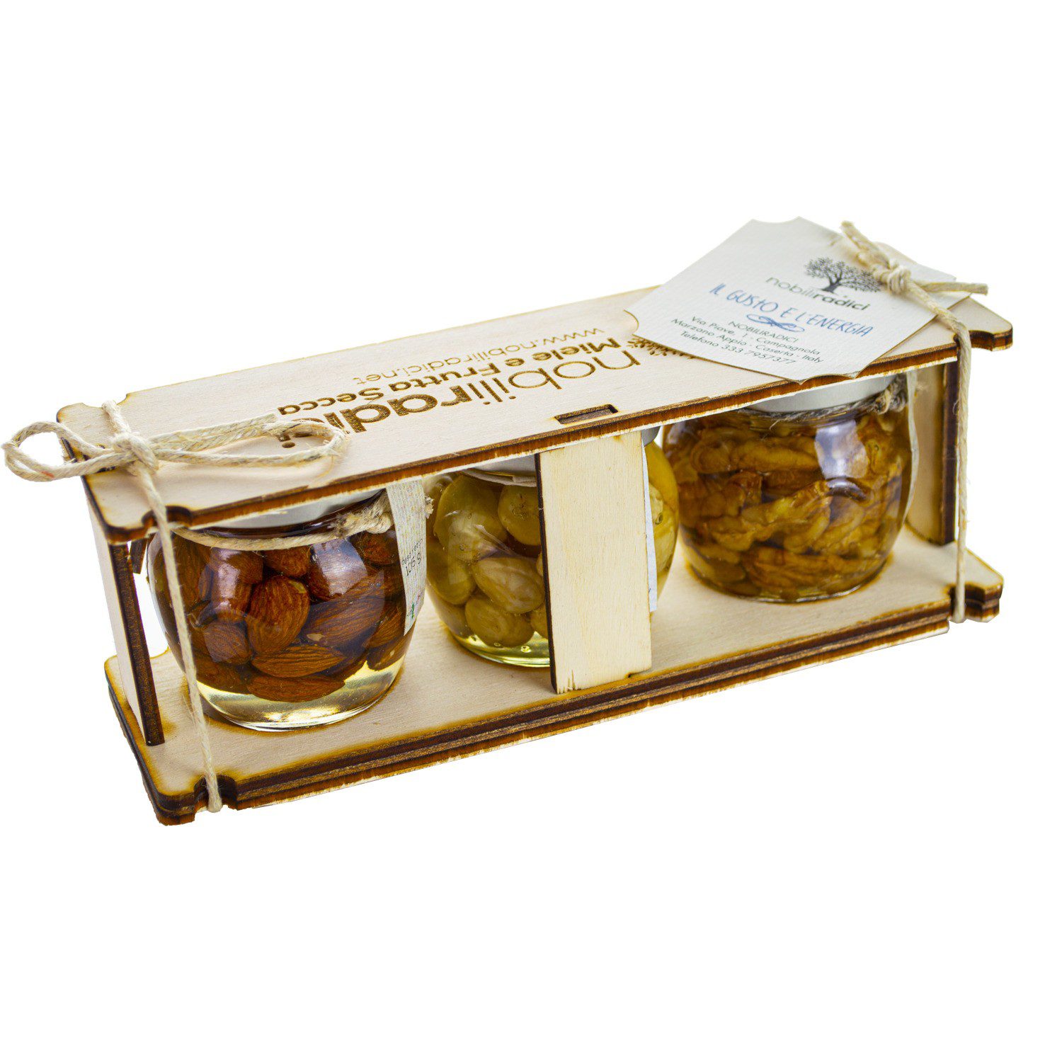 Coffret Miel et Fruits Secs NobiliRadici 3x135g