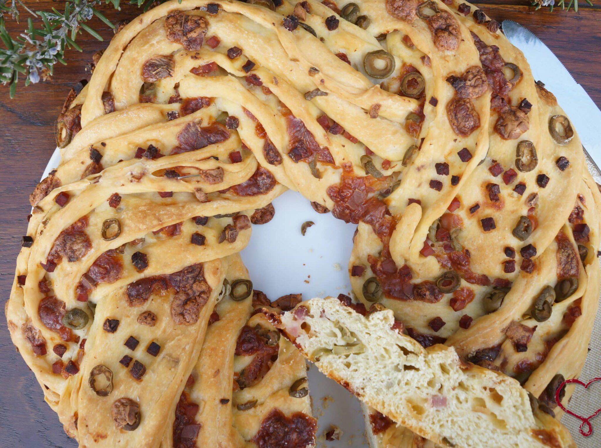 Angelica Salata: la brioche soffice con feta, salame e olive
