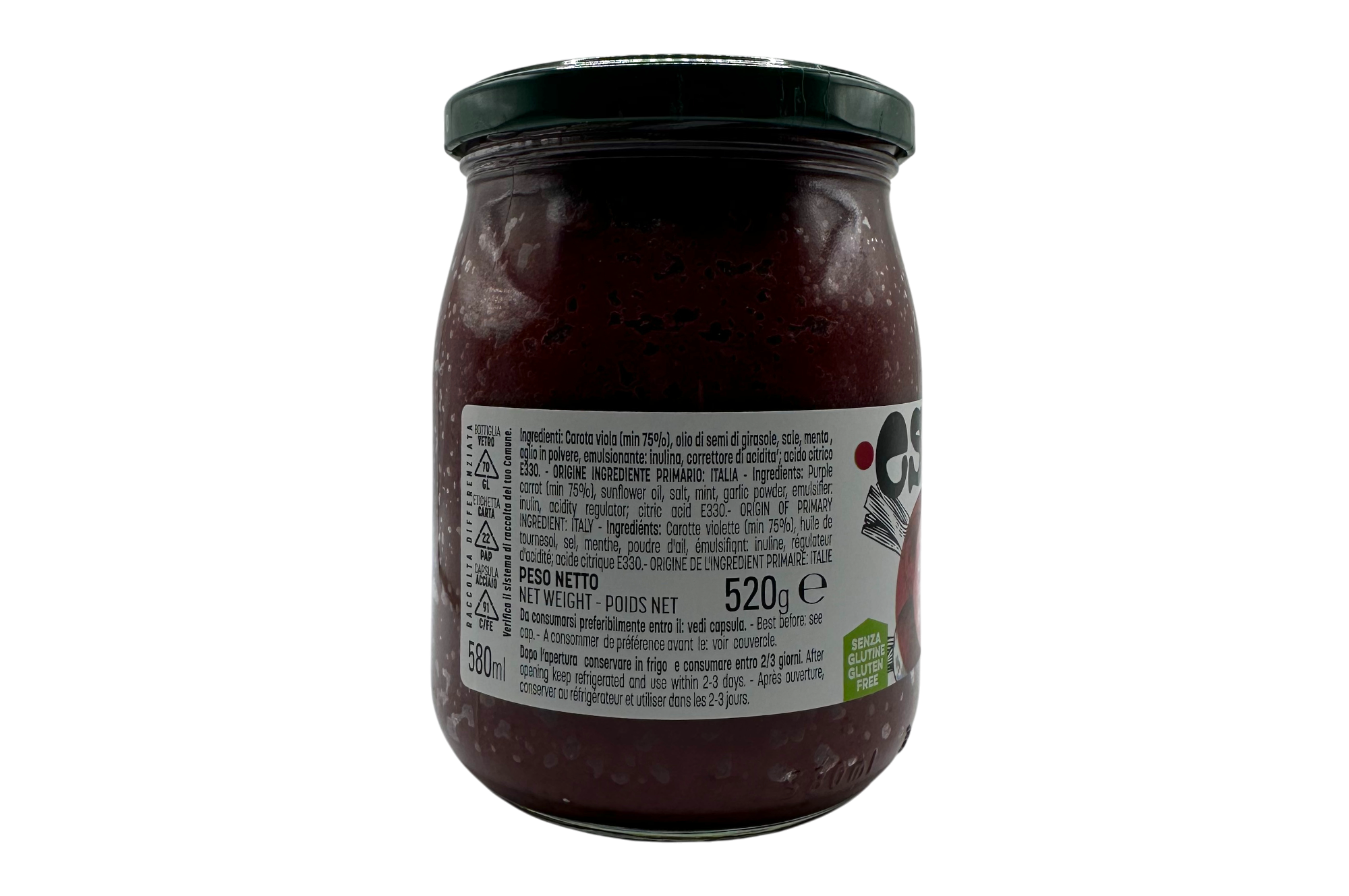 Crema di Carote Viola di Avezzano Carbone 580ml - Image 2