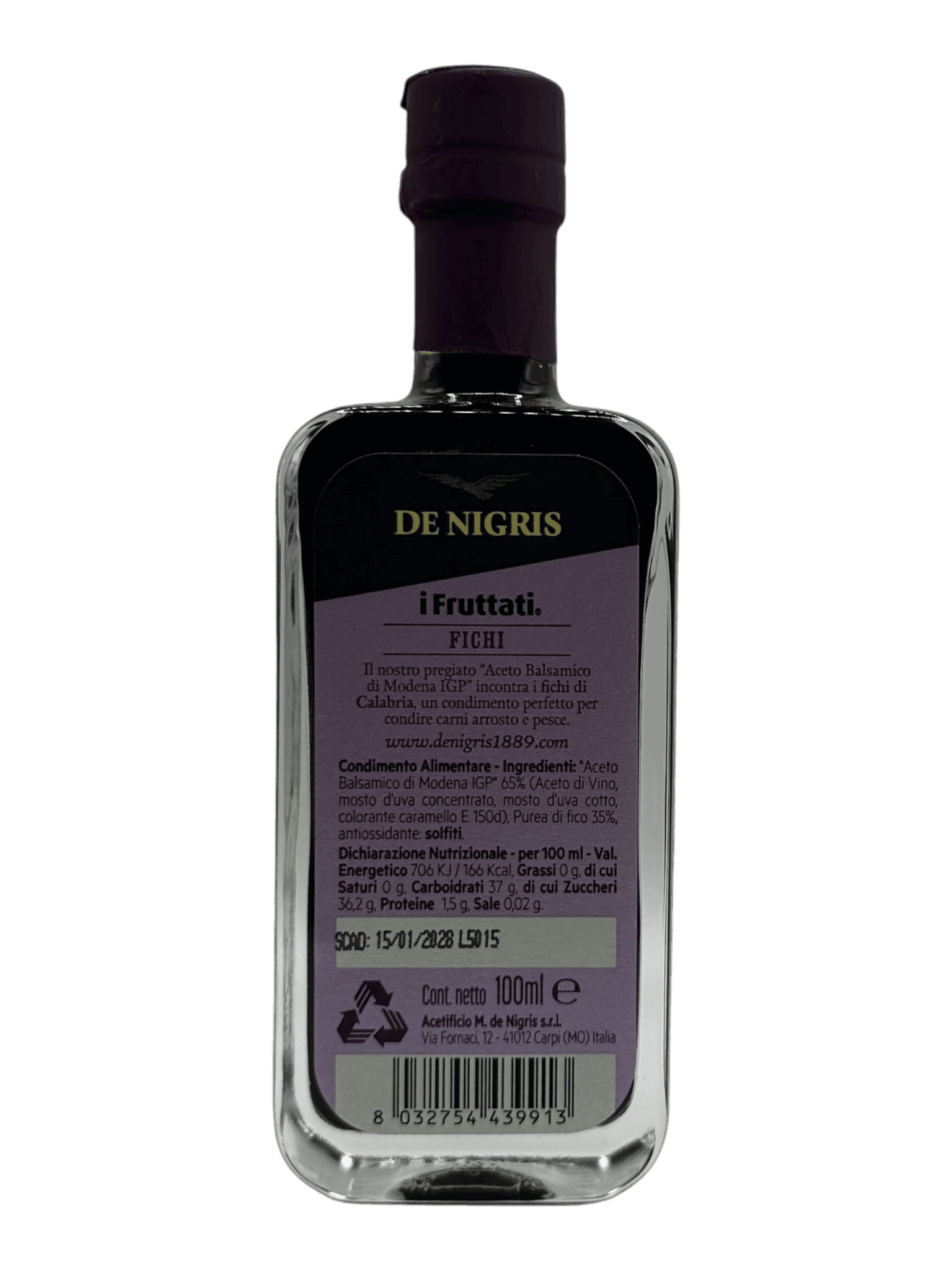 De Nigris i Fruttati Fichi Condimento con Aceto Balsamico di Modena IGP - Image 2