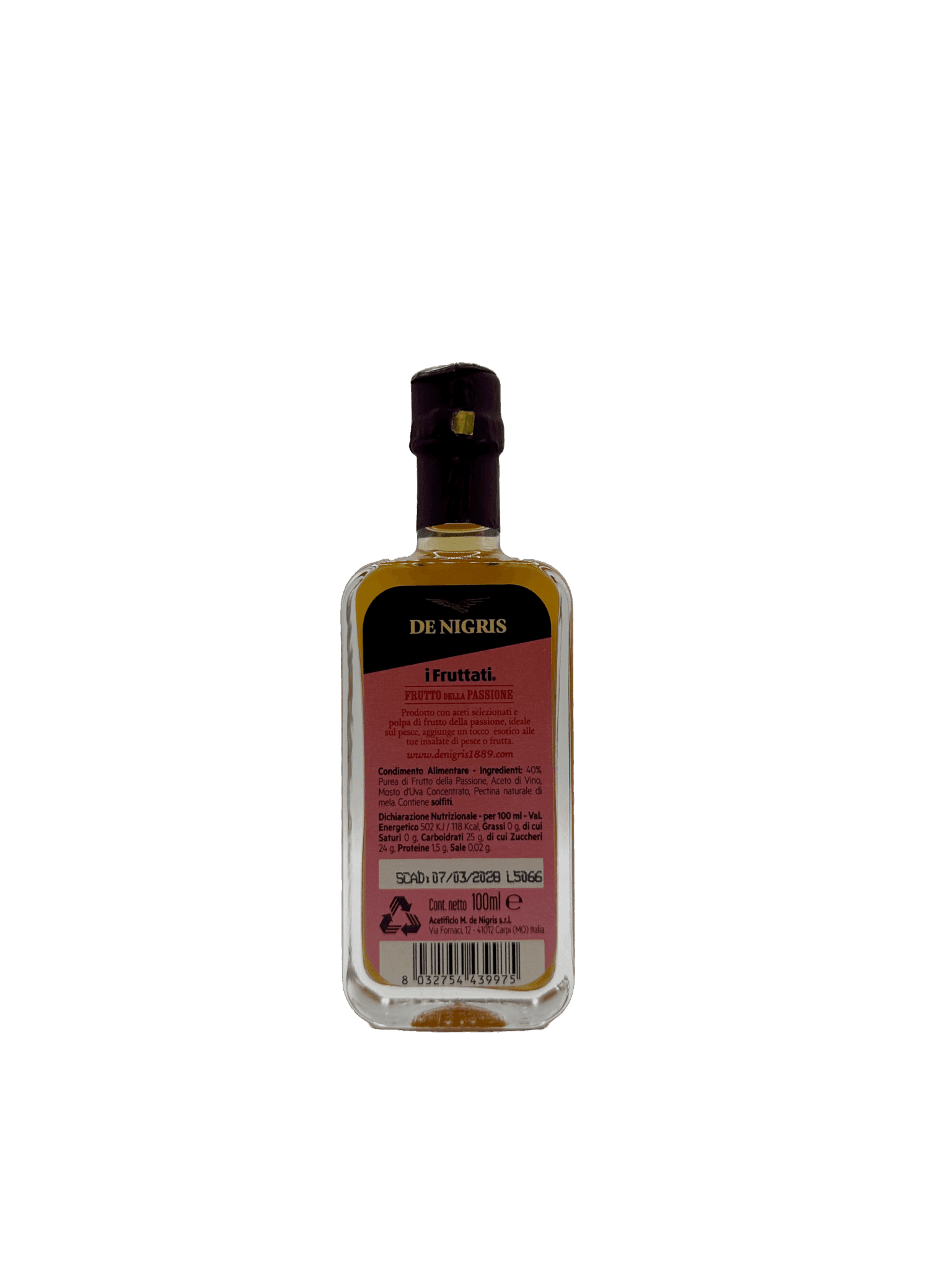 De Nigris i Fruttati Frutto della Passione Condimento con Aceto Balsamico di Modena IGP - Image 2