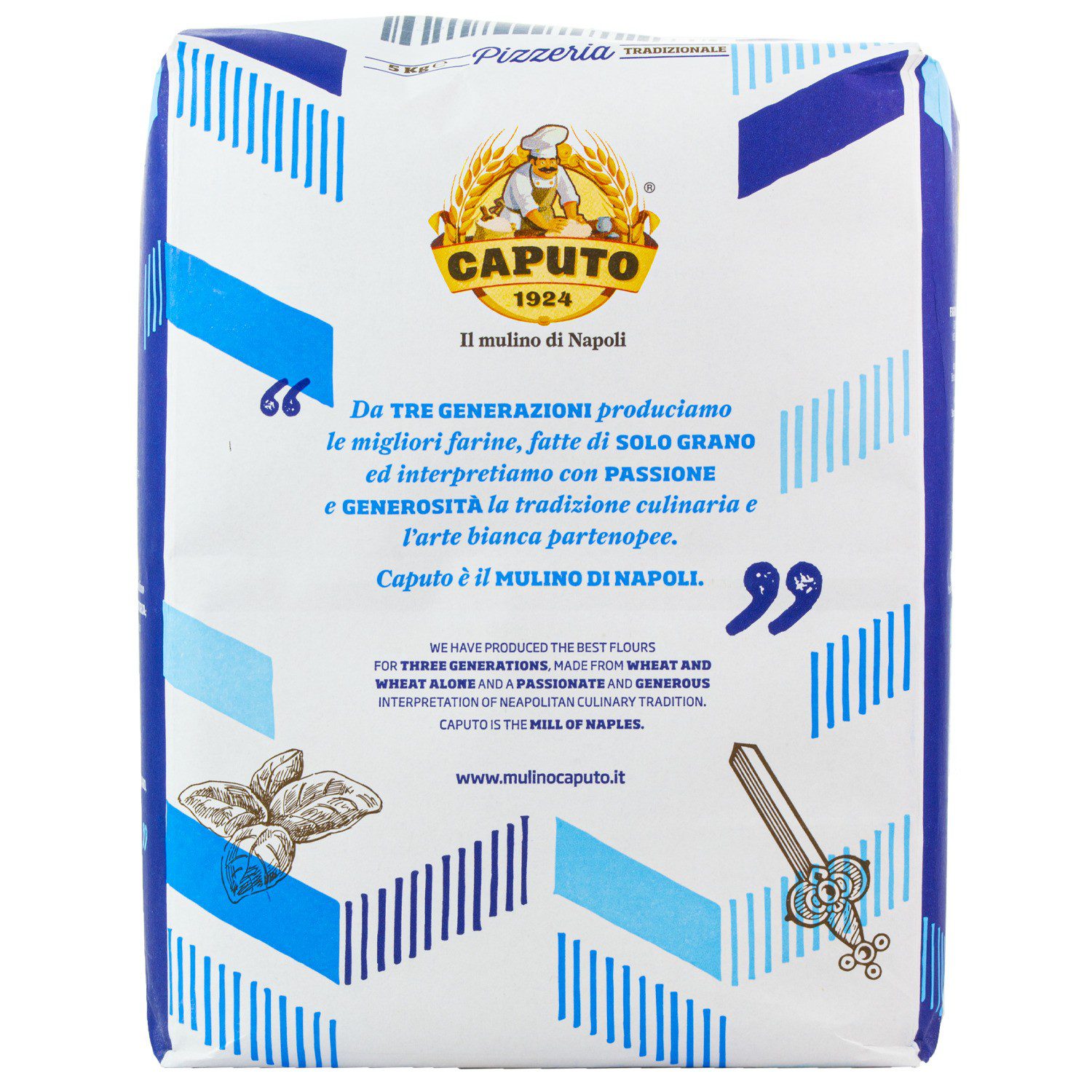 Farine Caputo type 00 Bleu idéale pour le pain et la pizza - 1 kg - Farine  - La Calabrese