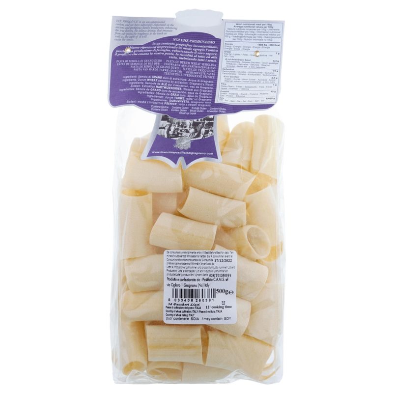 Paccheri Lisci IGP Il Vecchio Pastificio di Gragnano 500g