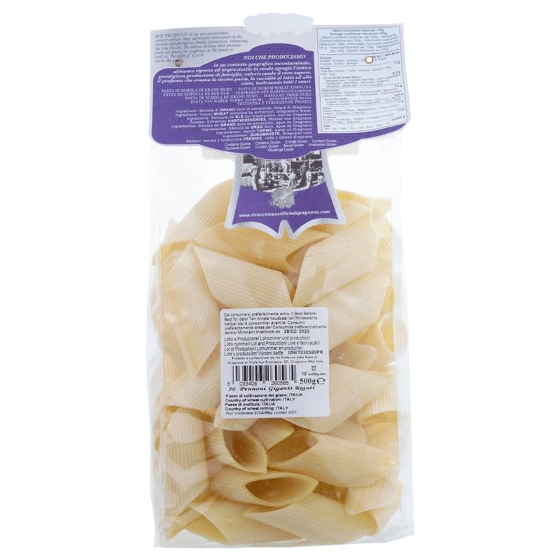 Pennoni Giganti Rigati PGI Il Vecchio Pastificio di Gragnano 500g
