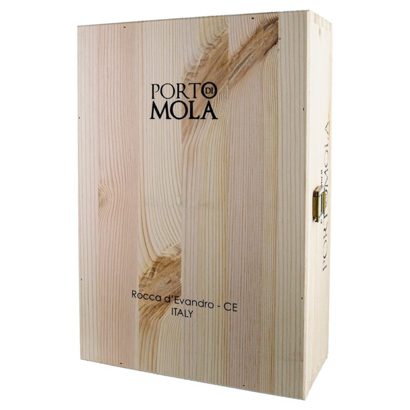 Coffret cadeau en bois d'huile d'olive extra vierge Porto di Mola